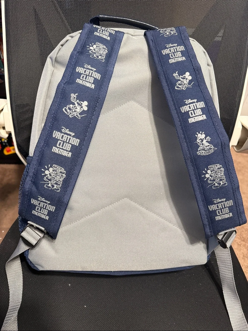 Disney Vacation Club Navy and Light Gray Mickey Backpack NEW